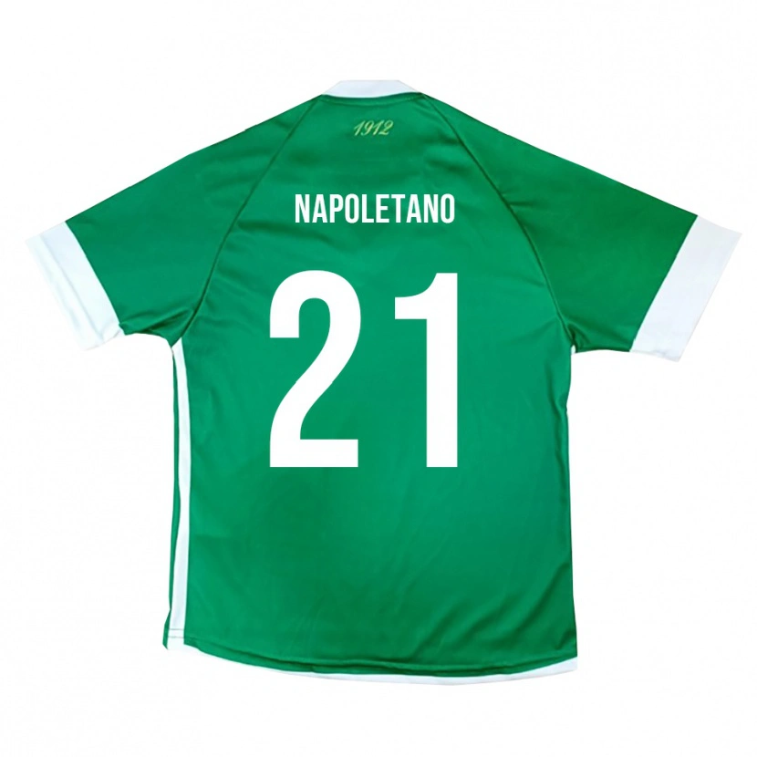 Danxen Barn Jordan Napoletano #21 Grön Vit Hemmatröja Matchtröjor 2025/26 Tröjor T-Tröja