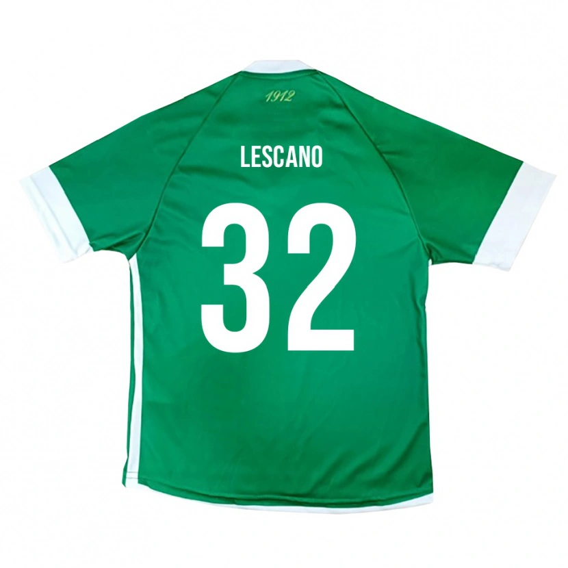 Danxen Barn Facundo Lescano #32 Grön Vit Hemmatröja Matchtröjor 2025/26 Tröjor T-Tröja