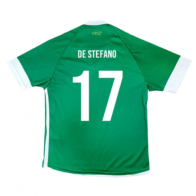 Danxen Barn Nicolò De Stefano #17 Grön Vit Hemmatröja Matchtröjor 2025/26 Tröjor T-Tröja