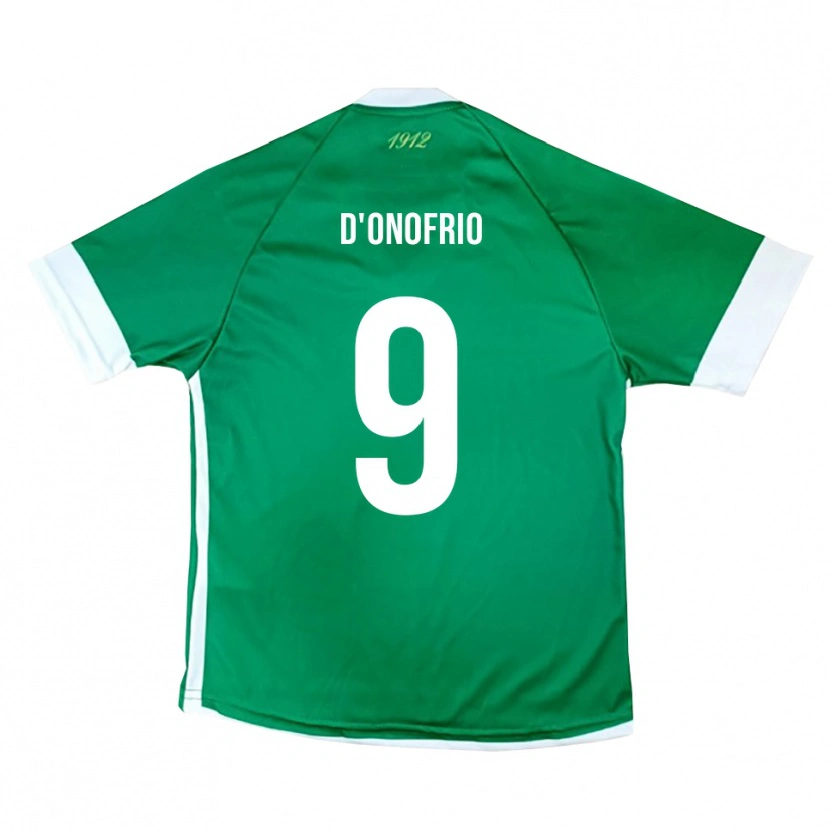 Danxen Barn Saverio D'onofrio #9 Grön Vit Hemmatröja Matchtröjor 2025/26 Tröjor T-Tröja
