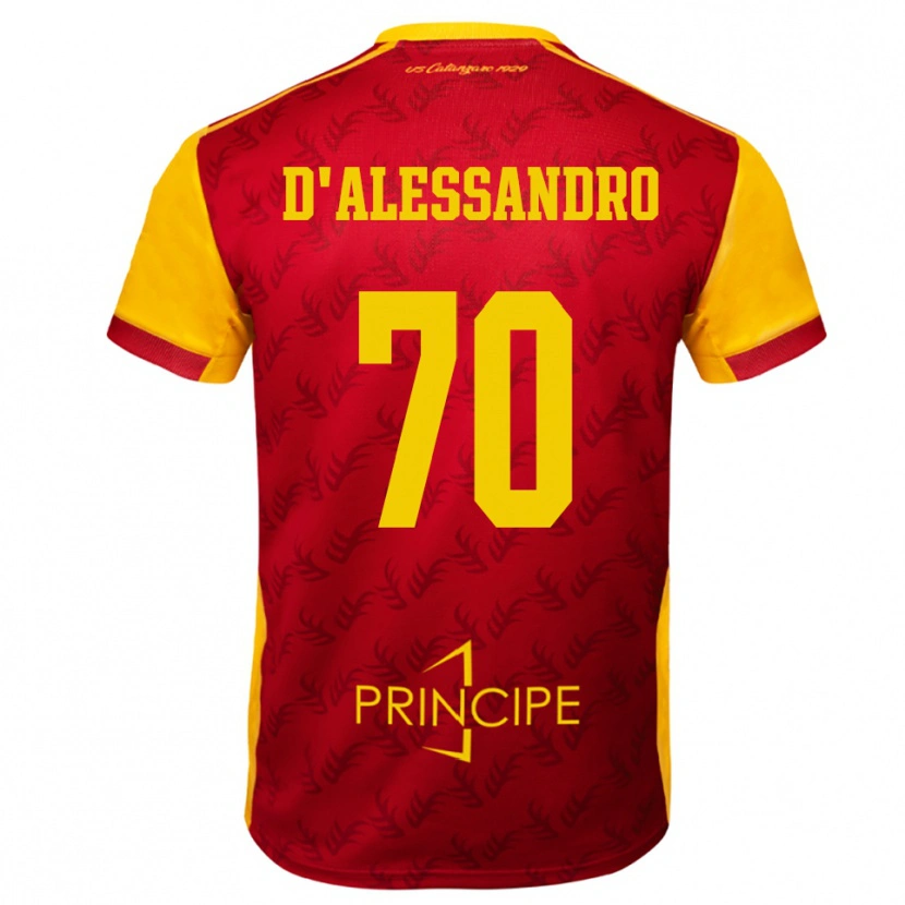 Danxen Barn Marco D'alessandro #70 Gul Röd Hemmatröja Matchtröjor 2025/26 Tröjor T-Tröja