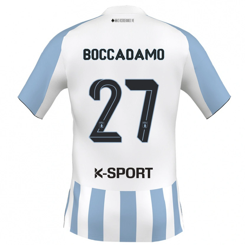 Danxen Barn Antonio Boccadamo #27 Vitt Himmelsblått Hemmatröja Matchtröjor 2025/26 Tröjor T-Tröja