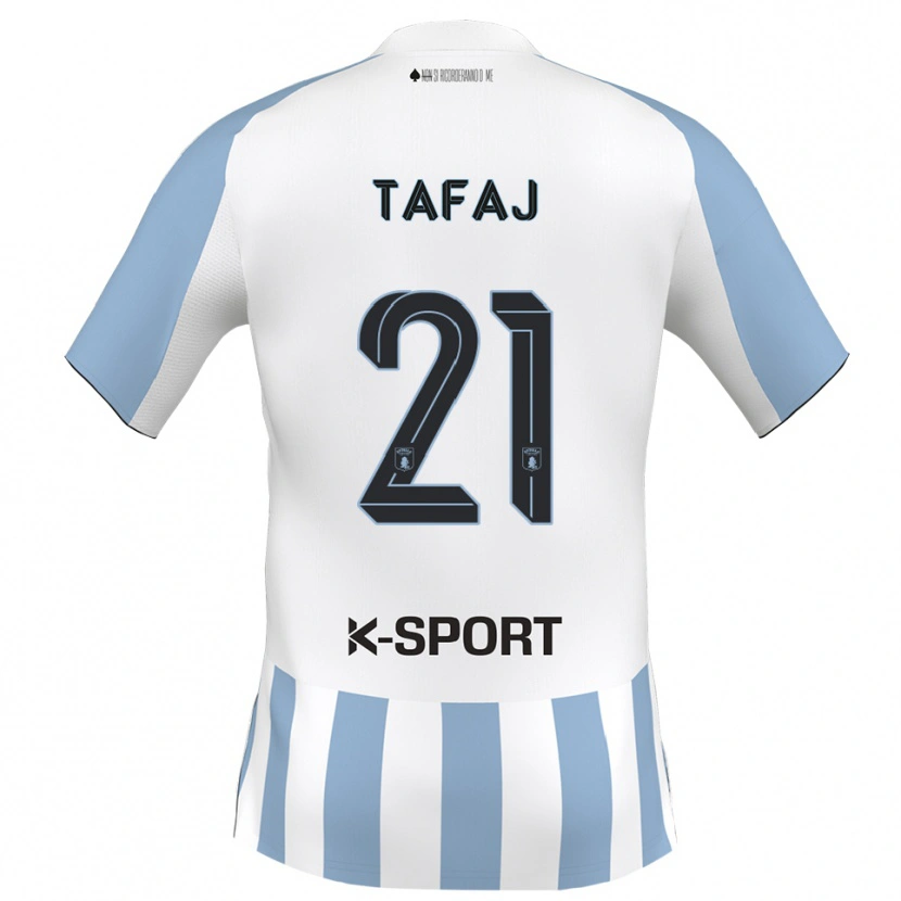 Danxen Barn Leo Tafaj #21 Vitt Himmelsblått Hemmatröja Matchtröjor 2025/26 Tröjor T-Tröja