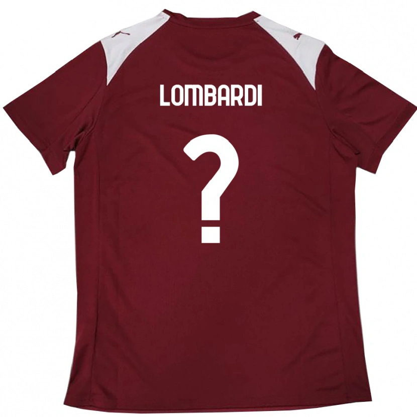 Danxen Barn Lorenzo Lombardi #0 Vinröd Vit Hemmatröja Matchtröjor 2025/26 Tröjor T-Tröja