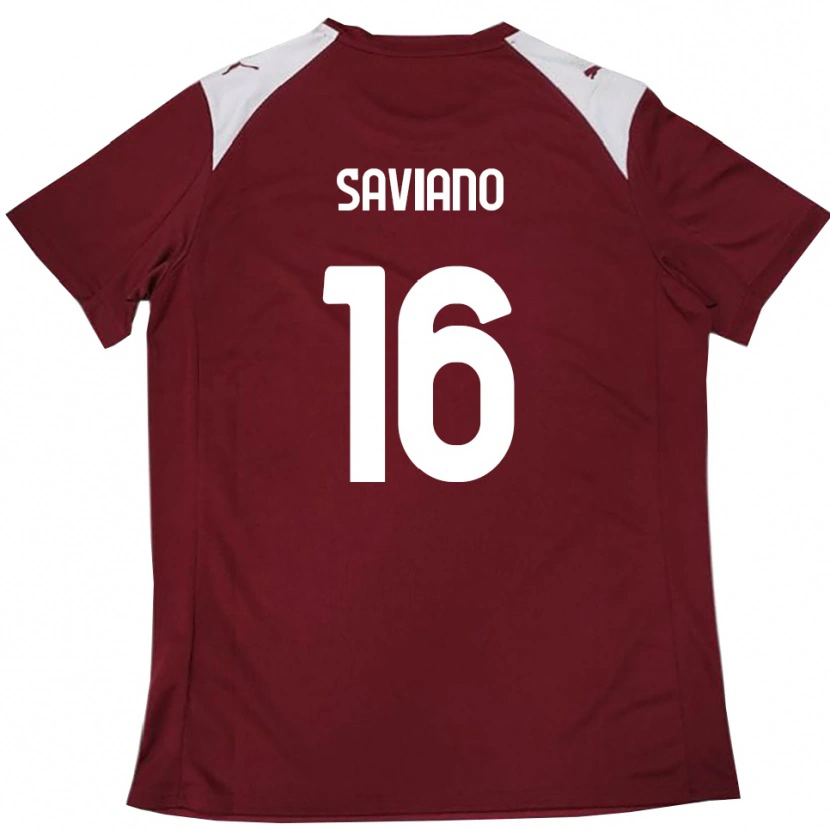 Danxen Barn Gianpaolo Saviano #16 Vinröd Vit Hemmatröja Matchtröjor 2025/26 Tröjor T-Tröja