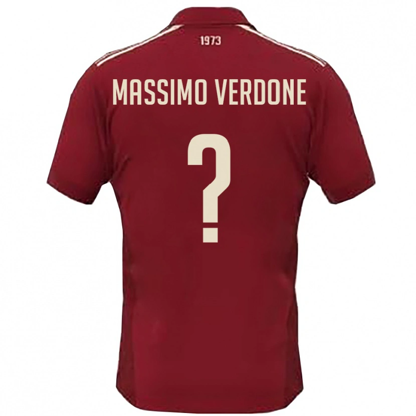 Danxen Barn Valerio Massimo Verdone #0 Vinröd Vit Hemmatröja Matchtröjor 2025/26 Tröjor T-Tröja