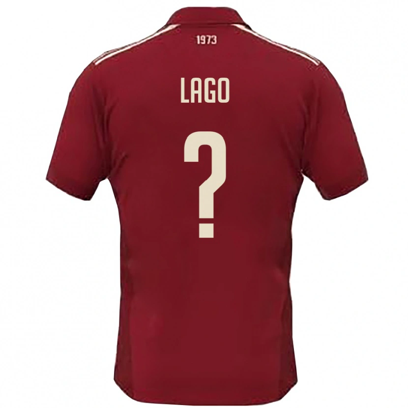 Danxen Barn Matteo Lago #0 Vinröd Vit Hemmatröja Matchtröjor 2025/26 Tröjor T-Tröja