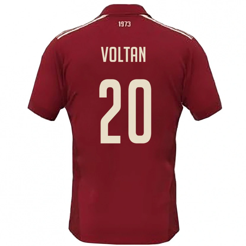 Danxen Barn Davide Voltan #20 Vinröd Vit Hemmatröja Matchtröjor 2025/26 Tröjor T-Tröja