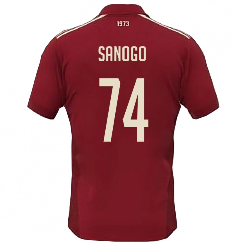Danxen Barn Ahmed Sanogo #74 Vinröd Vit Hemmatröja Matchtröjor 2025/26 Tröjor T-Tröja