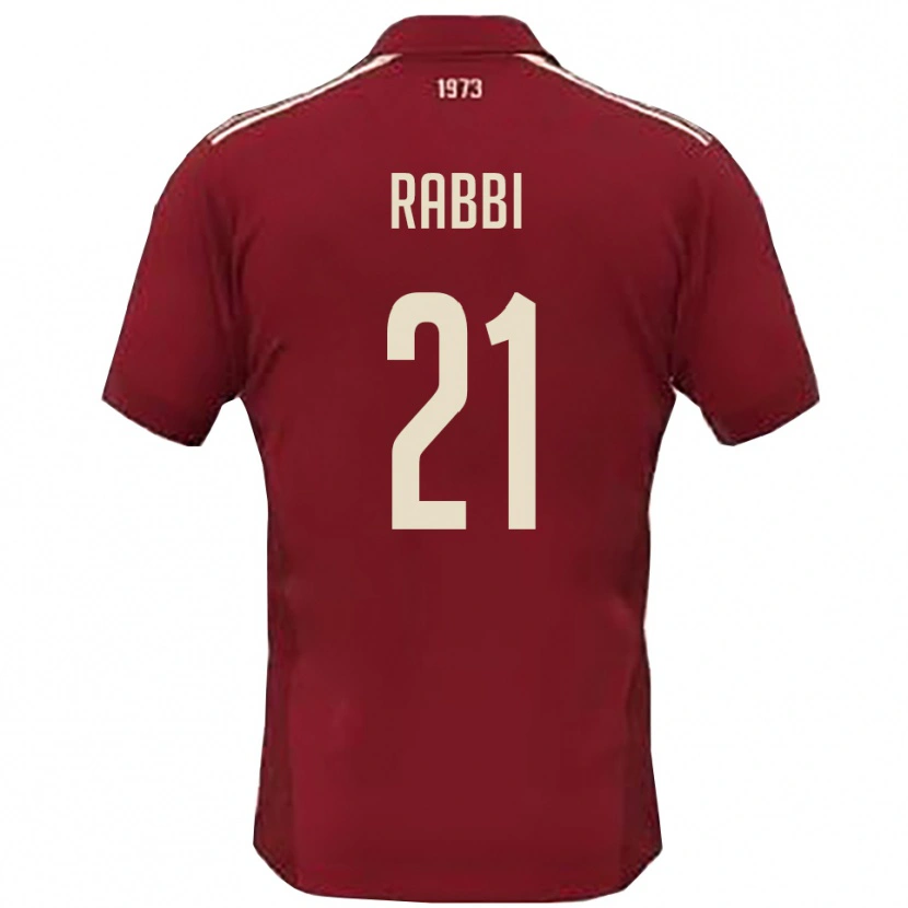 Danxen Barn Simone Rabbi #21 Vinröd Vit Hemmatröja Matchtröjor 2025/26 Tröjor T-Tröja