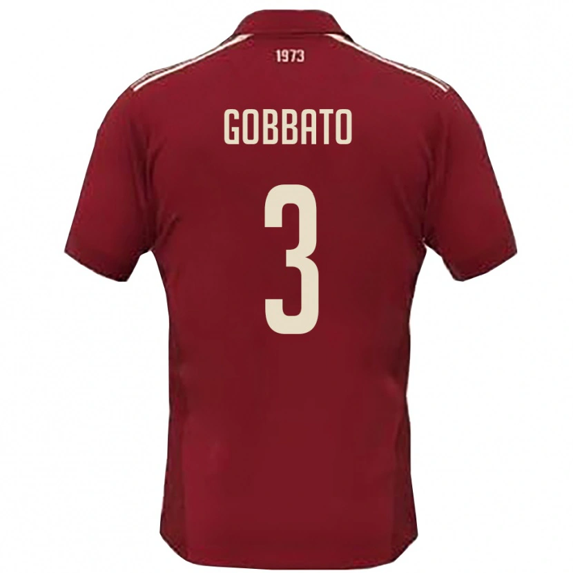 Danxen Barn Michele Gobbato #3 Vinröd Vit Hemmatröja Matchtröjor 2025/26 Tröjor T-Tröja