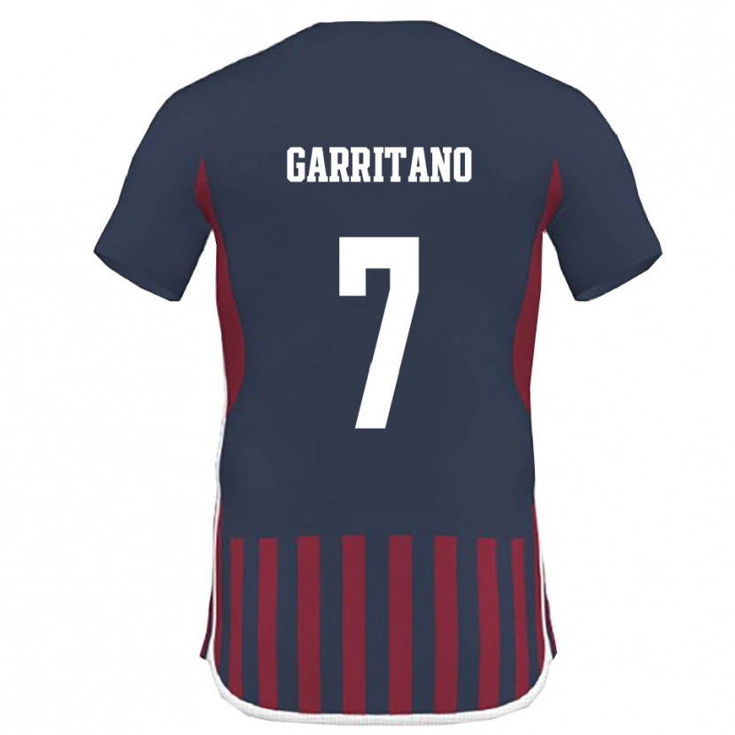 Danxen Barn Luca Garritano #7 Marinblå Röd Hemmatröja Matchtröjor 2025/26 Tröjor T-Tröja