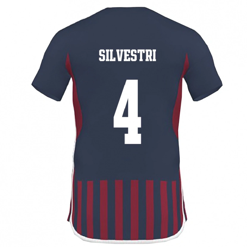 Danxen Barn Thomas Silvestri #4 Marinblå Röd Hemmatröja Matchtröjor 2025/26 Tröjor T-Tröja