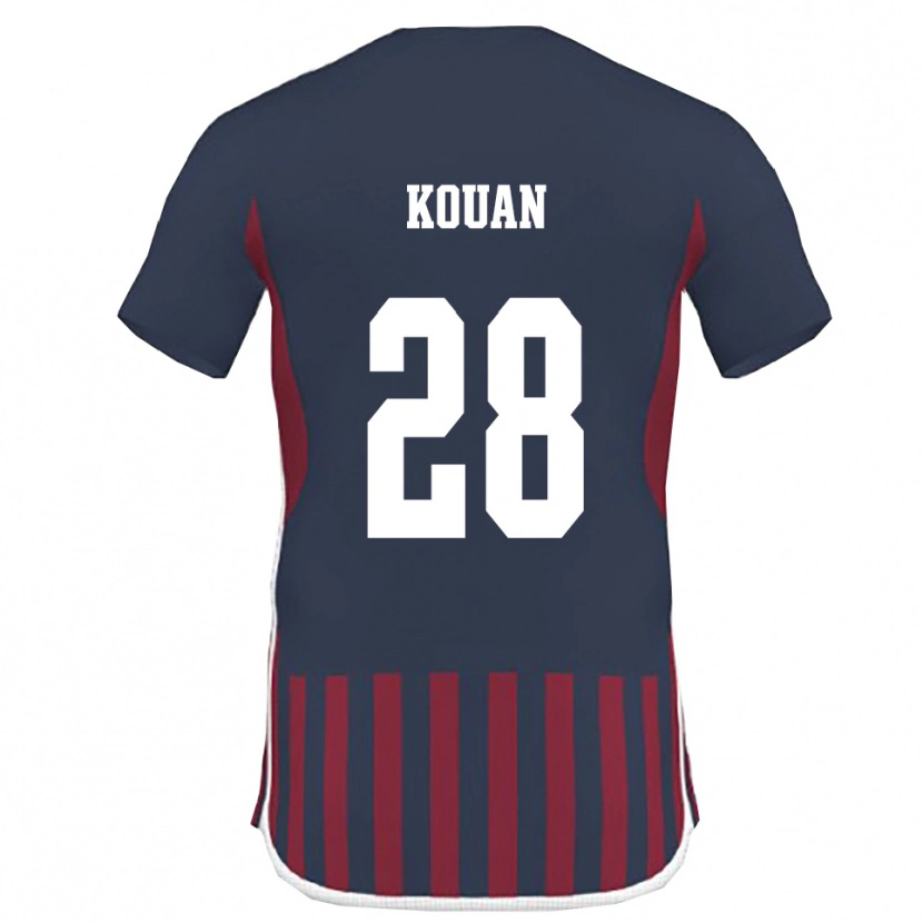Danxen Barn Christian Kouan #28 Marinblå Röd Hemmatröja Matchtröjor 2025/26 Tröjor T-Tröja