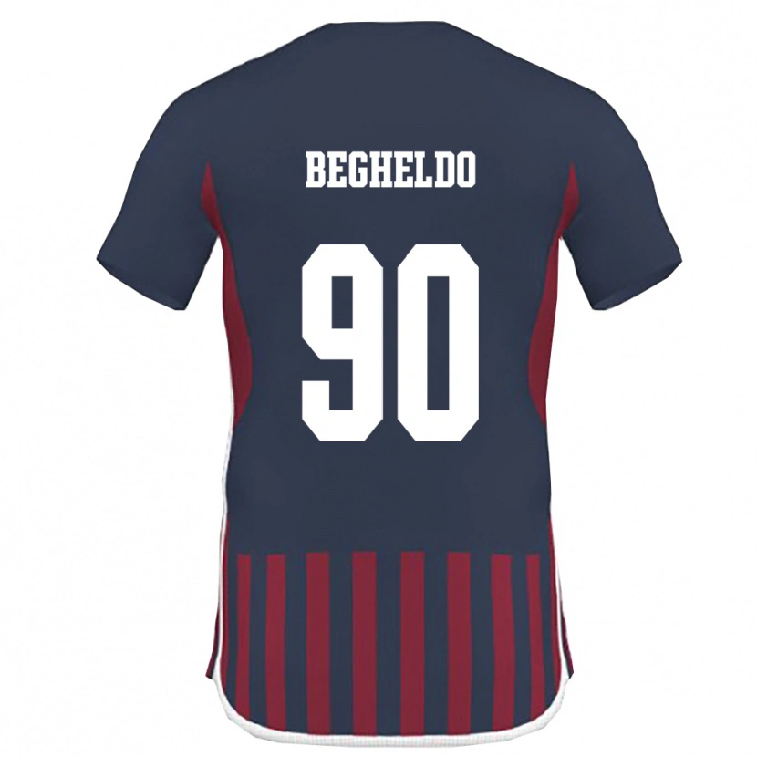 Danxen Barn Gianmarco Begheldo #90 Marinblå Röd Hemmatröja Matchtröjor 2025/26 Tröjor T-Tröja