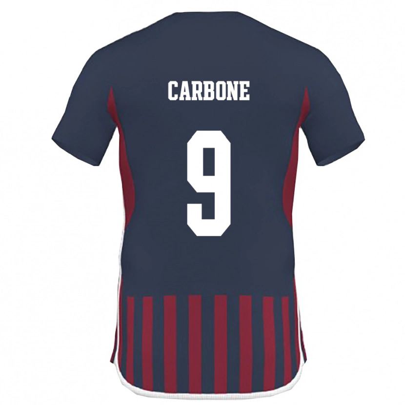Danxen Barn Raffaele Carbone #9 Marinblå Röd Hemmatröja Matchtröjor 2025/26 Tröjor T-Tröja