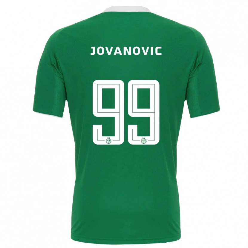Danxen Barn Djordje Jovanovic #99 Grön Vit Hemmatröja Matchtröjor 2025/26 Tröjor T-Tröja
