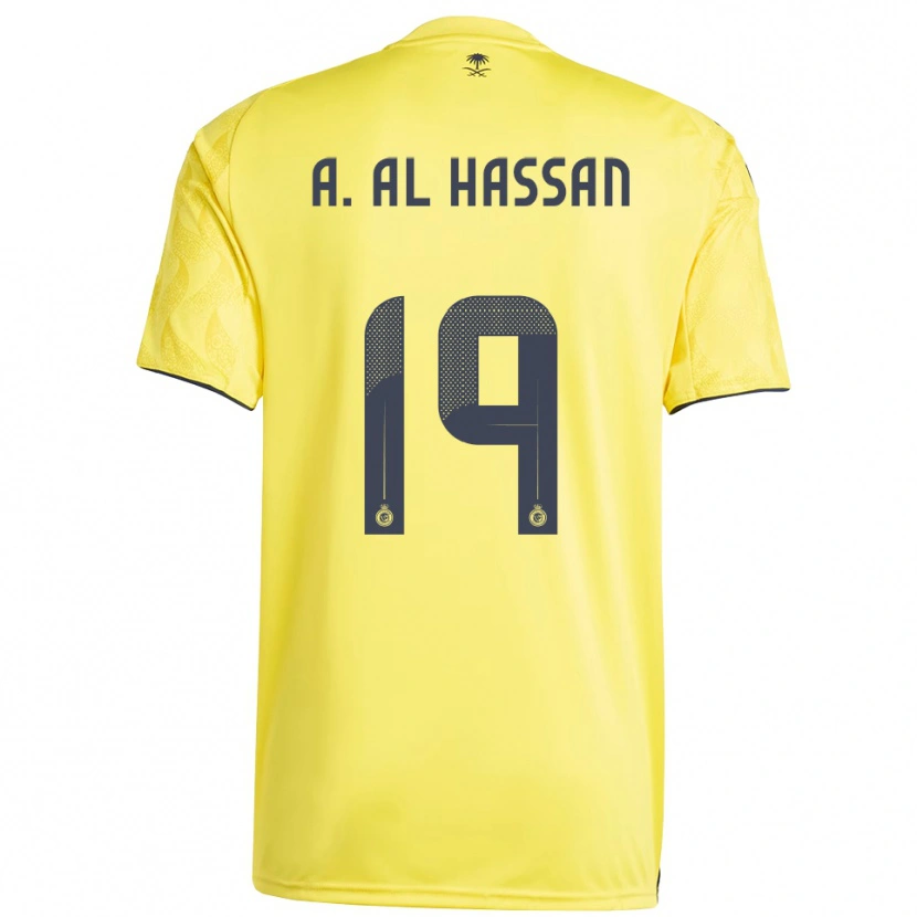 Danxen Barn Ali Al-Hassan #19 Gul Svart Hemmatröja Matchtröjor 2025/26 Tröjor T-Tröja
