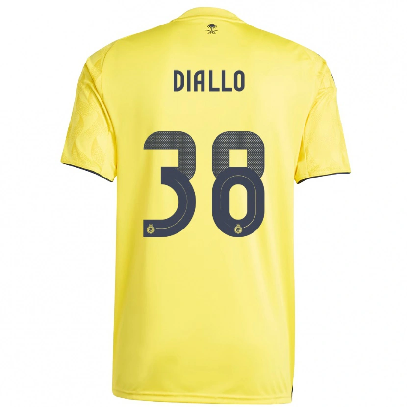 Danxen Barn Aminata Diallo #38 Gul Svart Hemmatröja Matchtröjor 2025/26 Tröjor T-Tröja