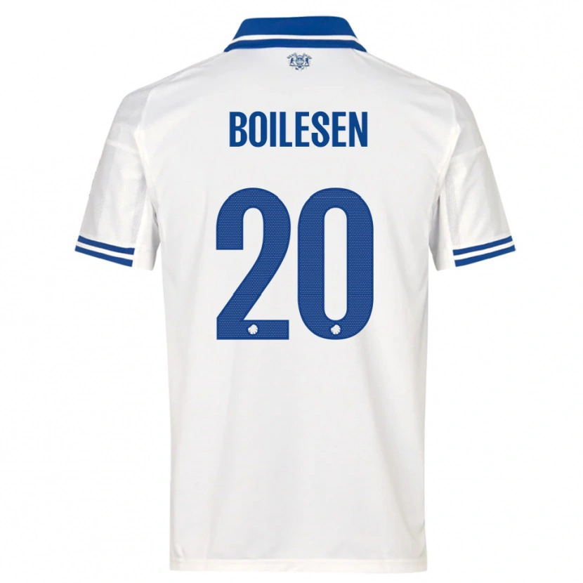 Danxen Barn Nicolai Boilesen #20 Vit Blå Hemmatröja Matchtröjor 2025/26 Tröjor T-Tröja