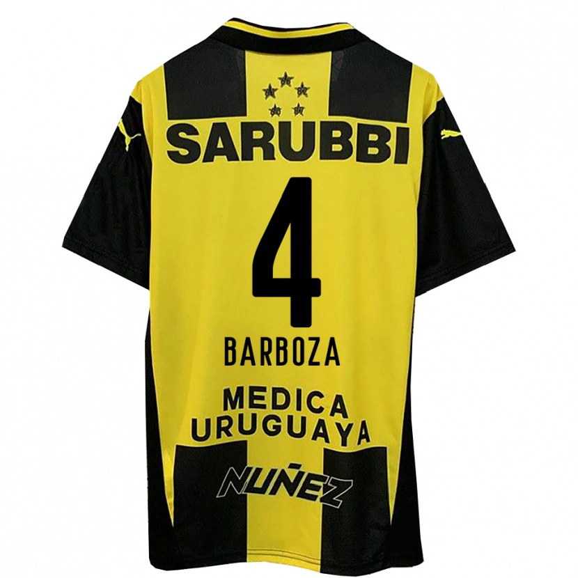 Danxen Barn Brian Barboza #4 Gul Svart Hemmatröja Matchtröjor 2025/26 Tröjor T-Tröja