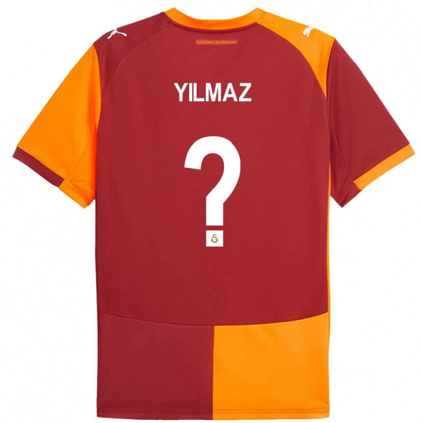 Danxen Barn Berat Yilmaz #0 Röd Orange Hemmatröja Matchtröjor 2025/26 Tröjor T-Tröja