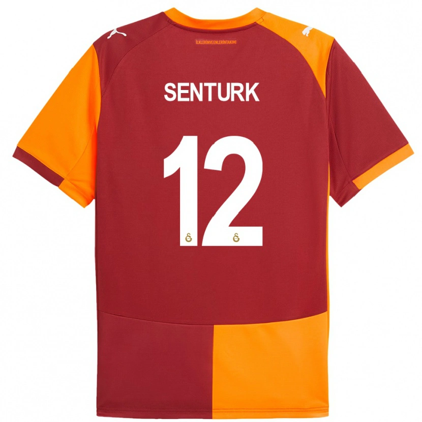 Danxen Barn Haktan Şentürk #12 Röd Orange Hemmatröja Matchtröjor 2025/26 Tröjor T-Tröja