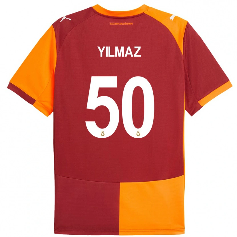 Danxen Barn Jankat Yılmaz #50 Röd Orange Hemmatröja Matchtröjor 2025/26 Tröjor T-Tröja