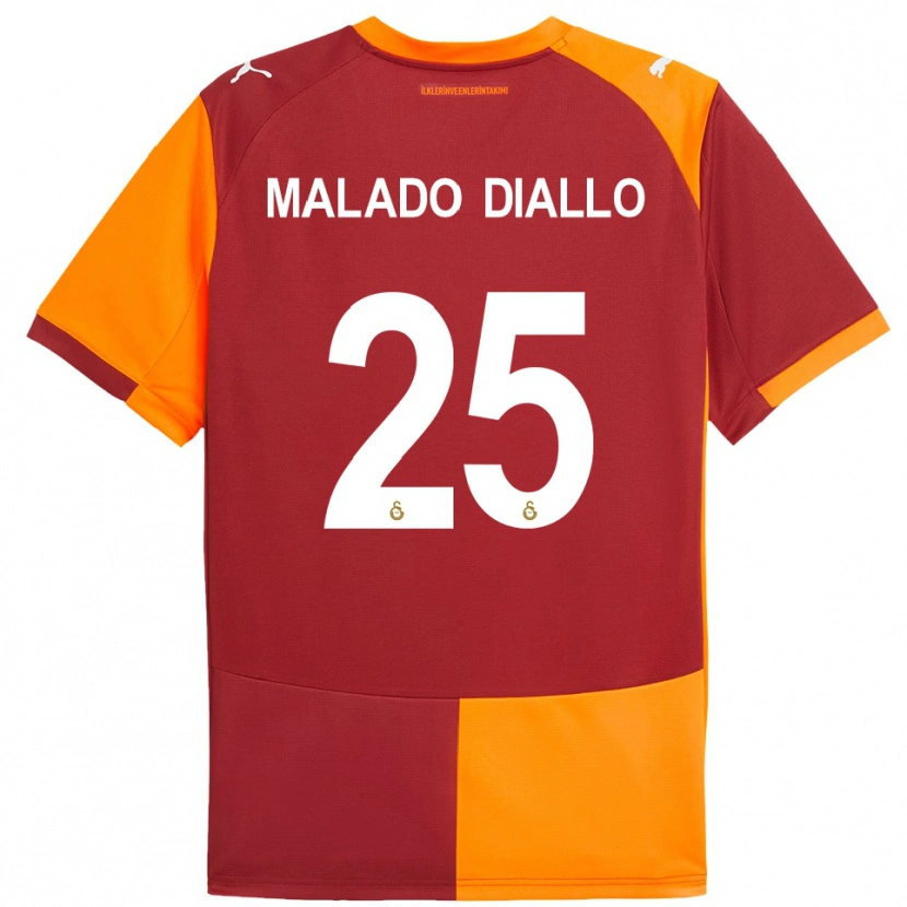 Danxen Barn Hapsatou Malado Diallo #25 Röd Orange Hemmatröja Matchtröjor 2025/26 Tröjor T-Tröja