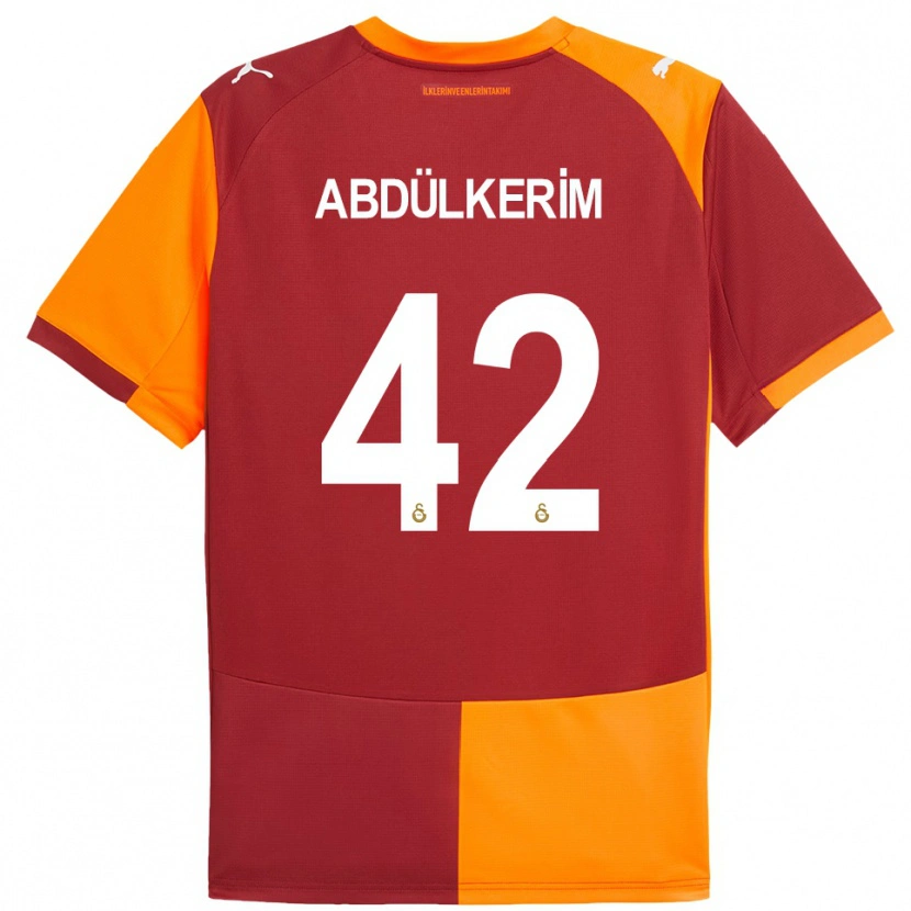 Danxen Barn Abdülkerim Bardakcı #42 Röd Orange Hemmatröja Matchtröjor 2025/26 Tröjor T-Tröja