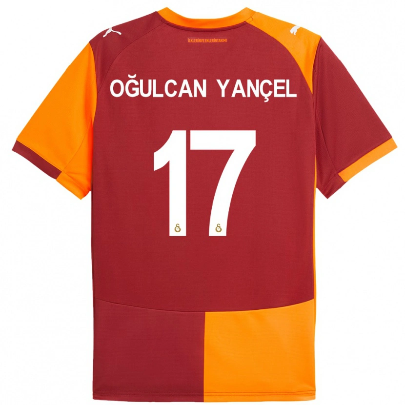 Danxen Barn Necati Oğulcan Yançel #17 Röd Orange Hemmatröja Matchtröjor 2025/26 Tröjor T-Tröja
