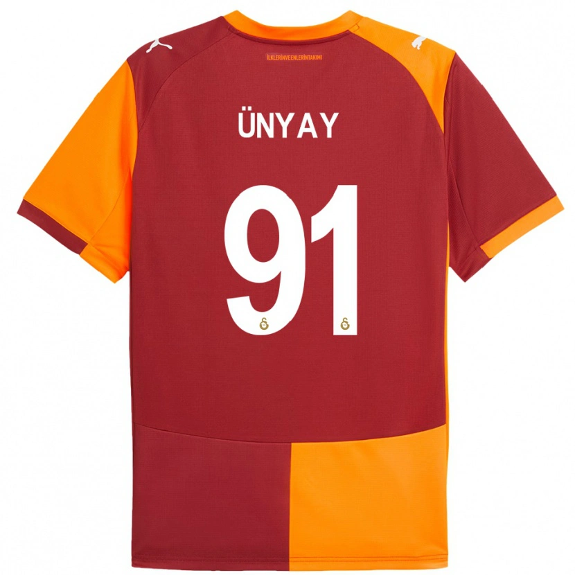 Danxen Barn Arda Ünyay #91 Röd Orange Hemmatröja Matchtröjor 2025/26 Tröjor T-Tröja