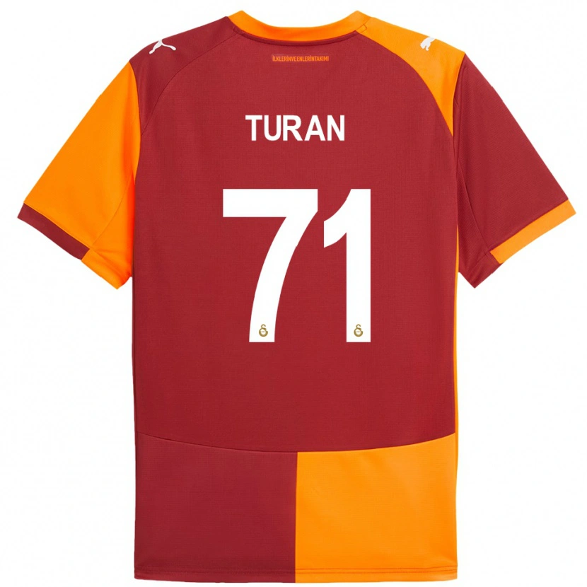 Danxen Barn Hasan Turan #71 Röd Orange Hemmatröja Matchtröjor 2025/26 Tröjor T-Tröja
