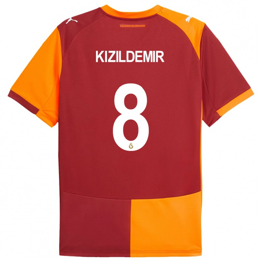 Danxen Barn Berk Kizildemir #8 Röd Orange Hemmatröja Matchtröjor 2025/26 Tröjor T-Tröja