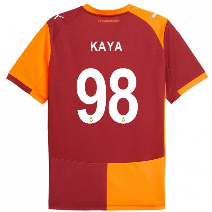 Danxen Barn Eren Kaya #98 Röd Orange Hemmatröja Matchtröjor 2025/26 Tröjor T-Tröja
