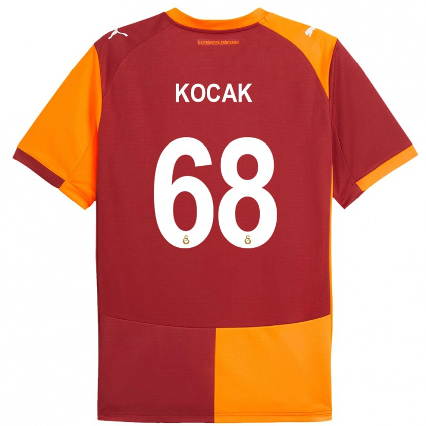 Danxen Barn Furkan Koçak #68 Röd Orange Hemmatröja Matchtröjor 2025/26 Tröjor T-Tröja