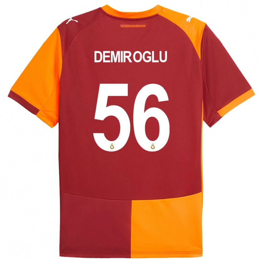 Danxen Barn Baran Demiroğlu #56 Röd Orange Hemmatröja Matchtröjor 2025/26 Tröjor T-Tröja