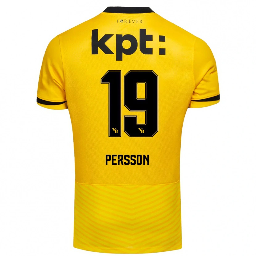 Danxen Barn Noah Persson #19 Gul Svart Hemmatröja Matchtröjor 2025/26 Tröjor T-Tröja