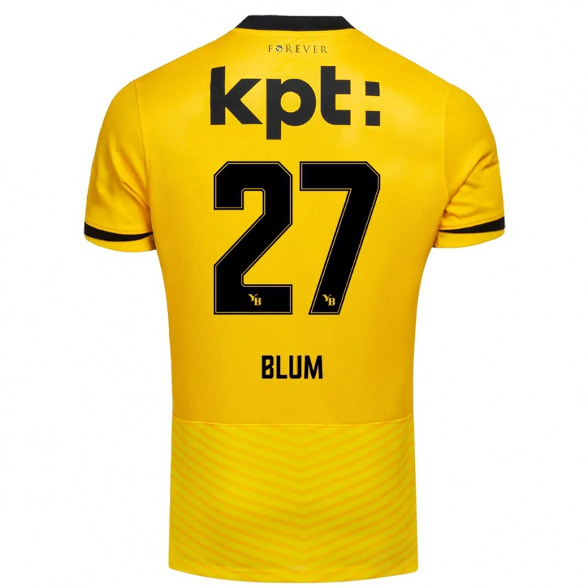 Danxen Barn Lewin Blum #27 Gul Svart Hemmatröja Matchtröjor 2025/26 Tröjor T-Tröja