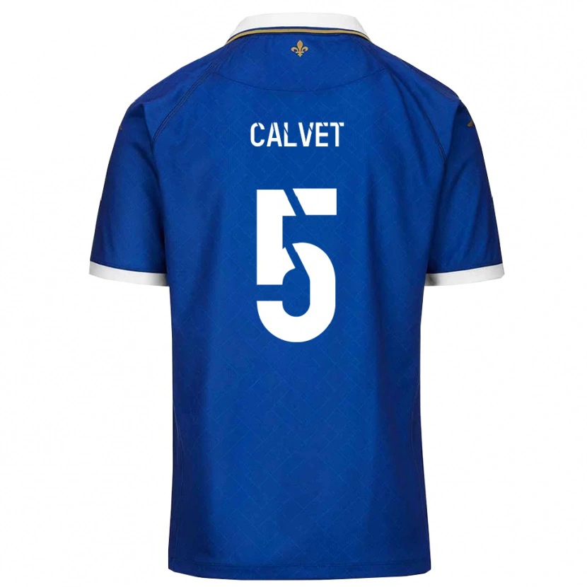 Danxen Barn Raphaël Calvet #5 Blått Guld Hemmatröja Matchtröjor 2025/26 Tröjor T-Tröja