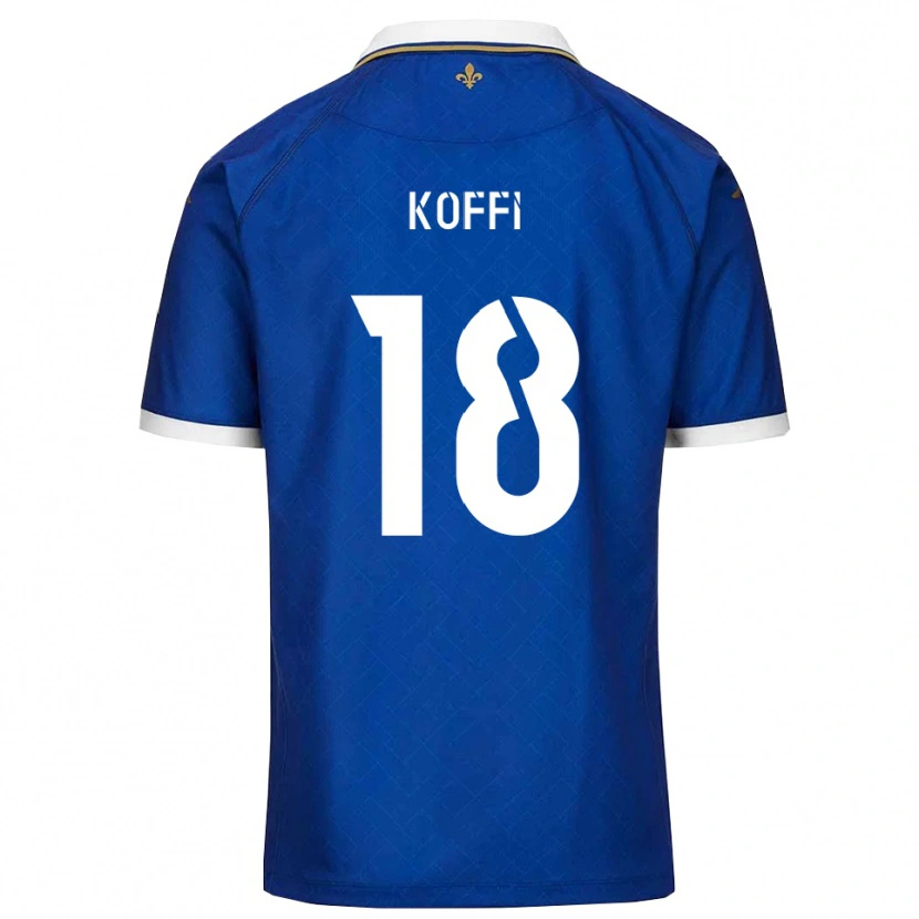Danxen Barn Patrick Koffi #18 Blått Guld Hemmatröja Matchtröjor 2025/26 Tröjor T-Tröja