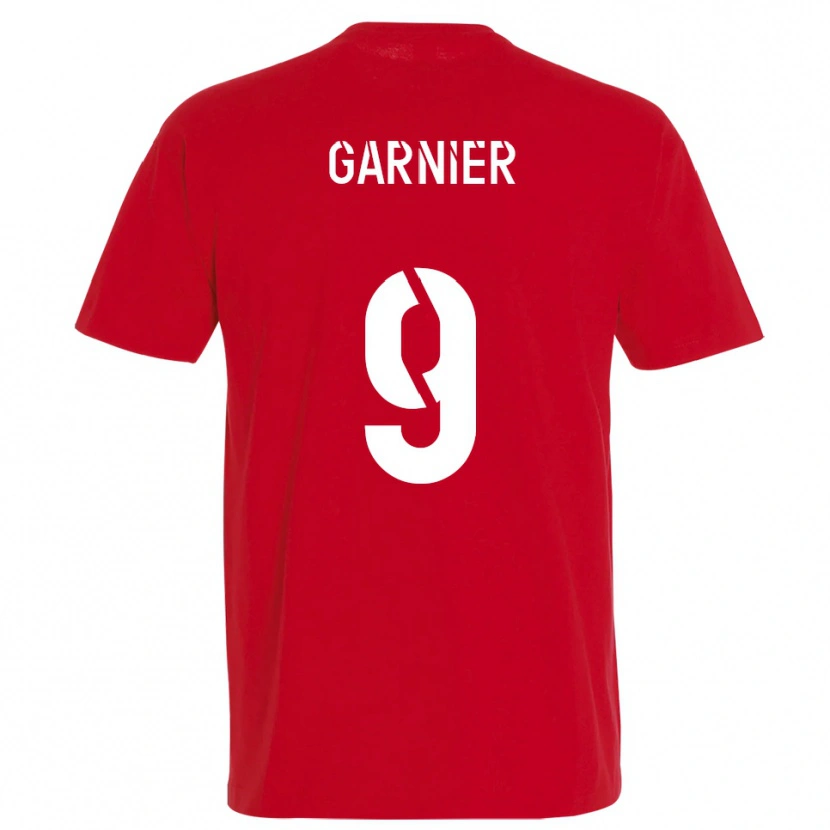 Danxen Barn Thomas Garnier #9 Rött Gult Hemmatröja Matchtröjor 2025/26 Tröjor T-Tröja