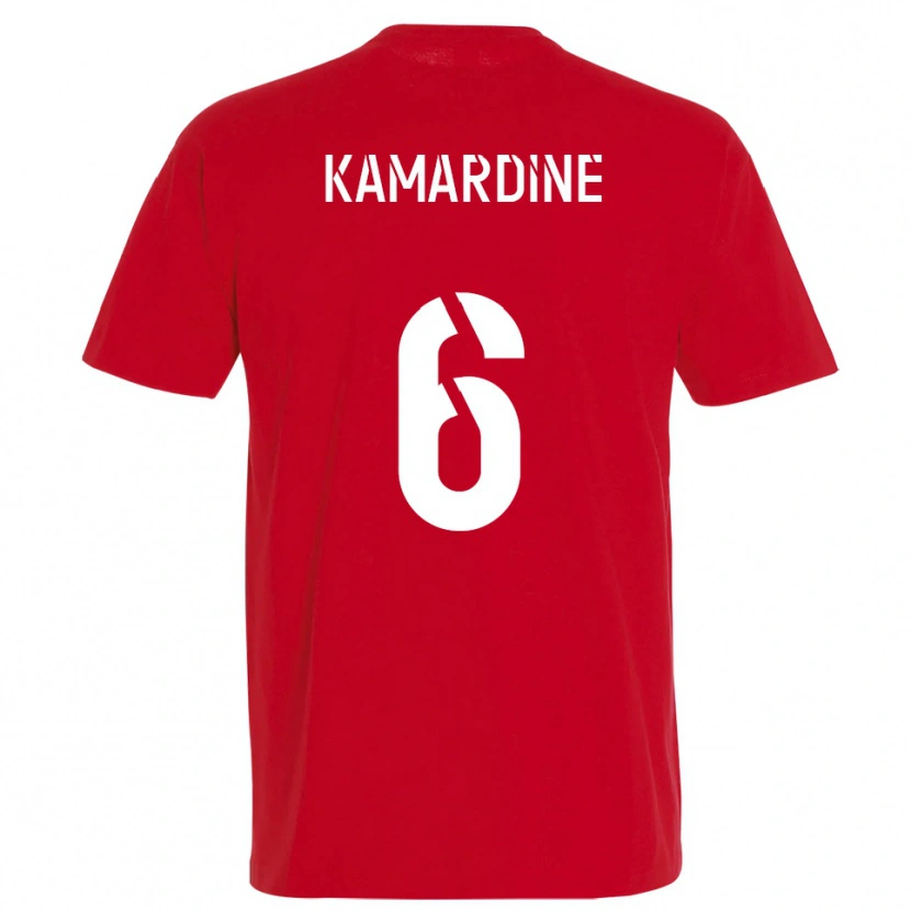 Danxen Barn Mohamed Kamardine #6 Rött Gult Hemmatröja Matchtröjor 2025/26 Tröjor T-Tröja