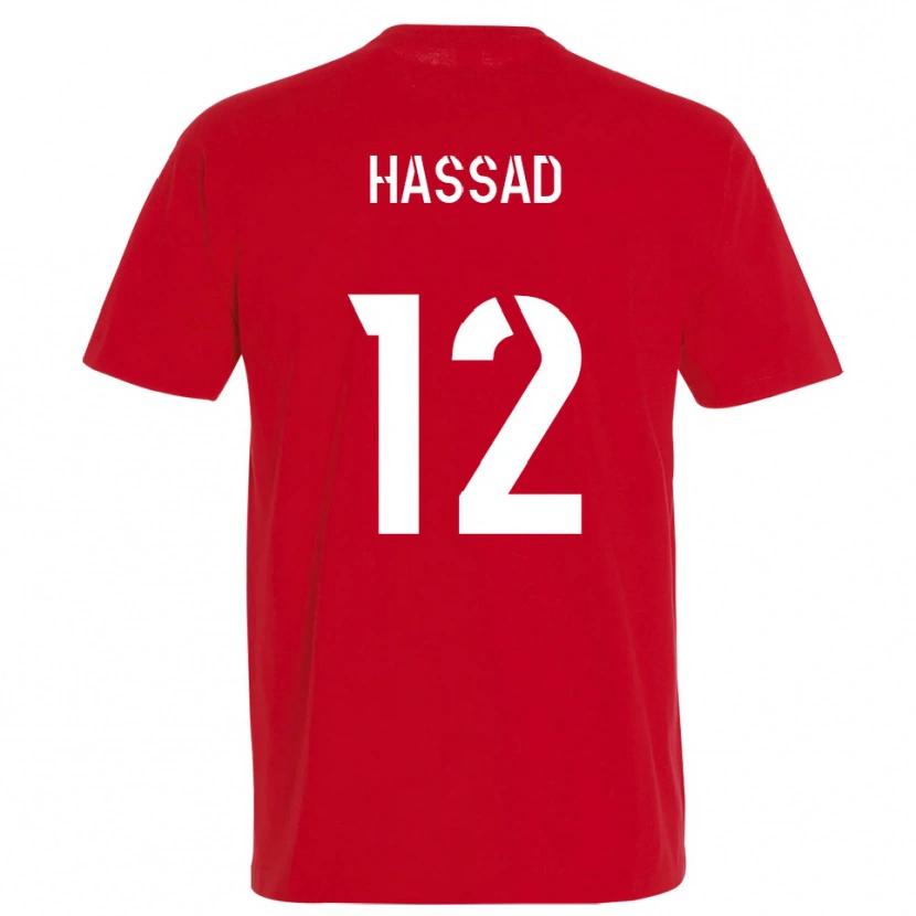 Danxen Barn Rayan Hassad #12 Rött Gult Hemmatröja Matchtröjor 2025/26 Tröjor T-Tröja