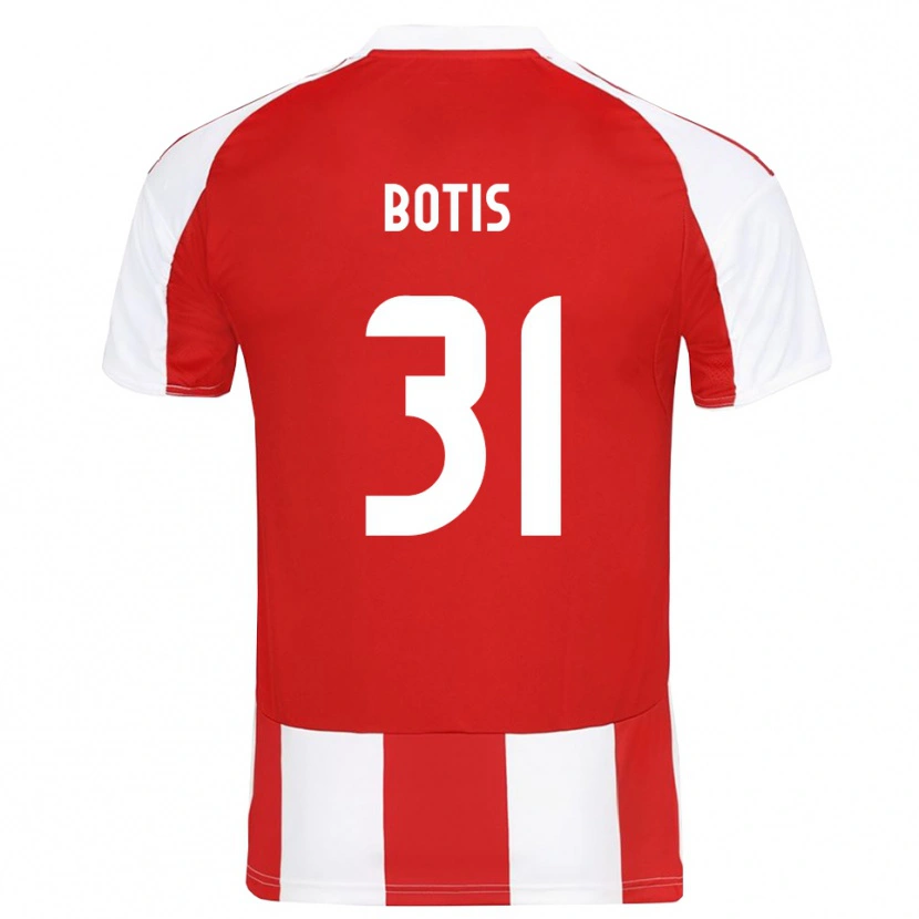 Danxen Barn Nikolaos Botis #31 Röd Vit Hemmatröja Matchtröjor 2025/26 Tröjor T-Tröja