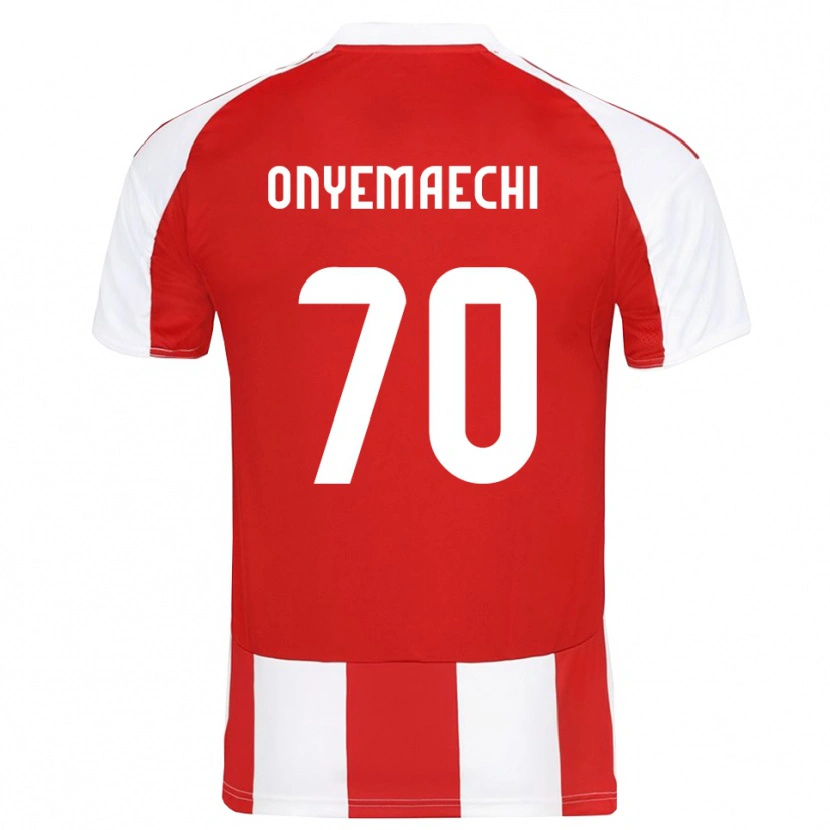 Danxen Barn Bruno Onyemaechi #70 Röd Vit Hemmatröja Matchtröjor 2025/26 Tröjor T-Tröja