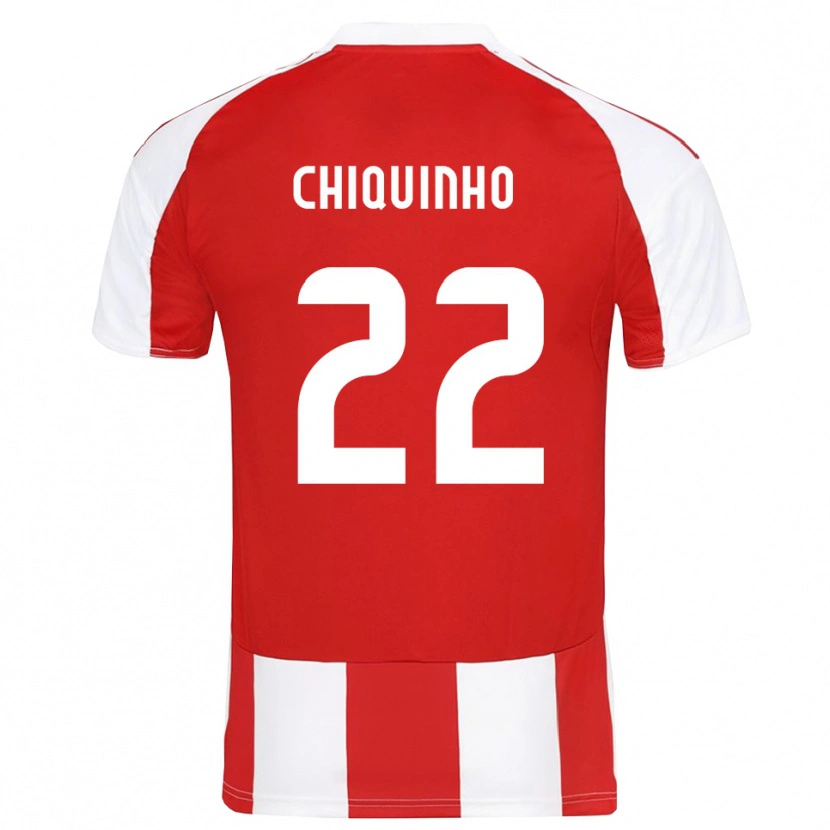 Danxen Barn Chiquinho #22 Röd Vit Hemmatröja Matchtröjor 2025/26 Tröjor T-Tröja