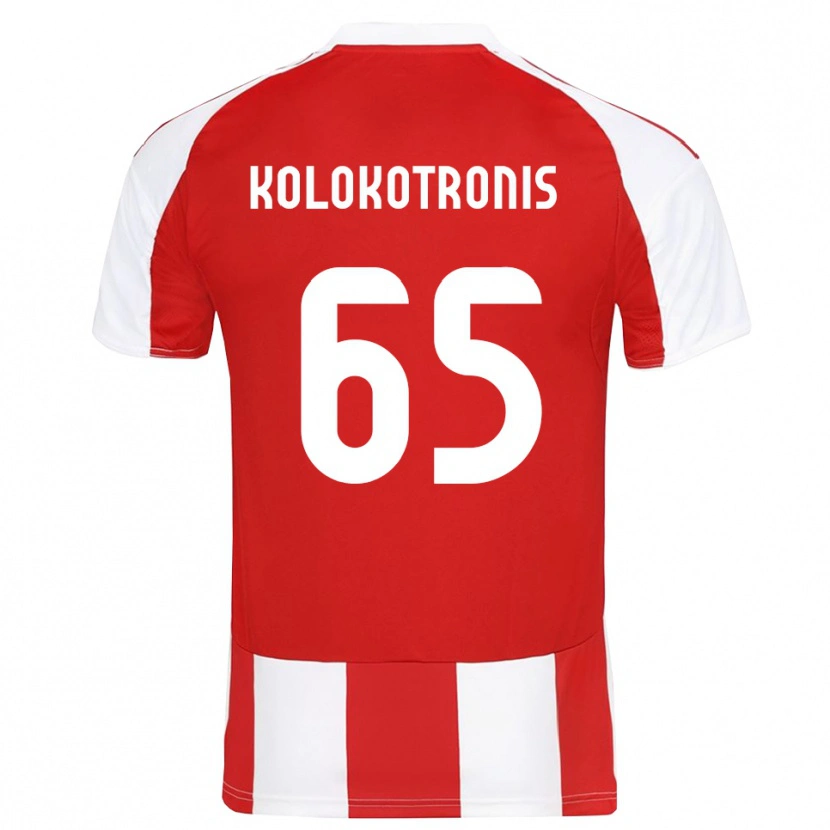 Danxen Barn Petros Kolokotronis #65 Röd Vit Hemmatröja Matchtröjor 2025/26 Tröjor T-Tröja