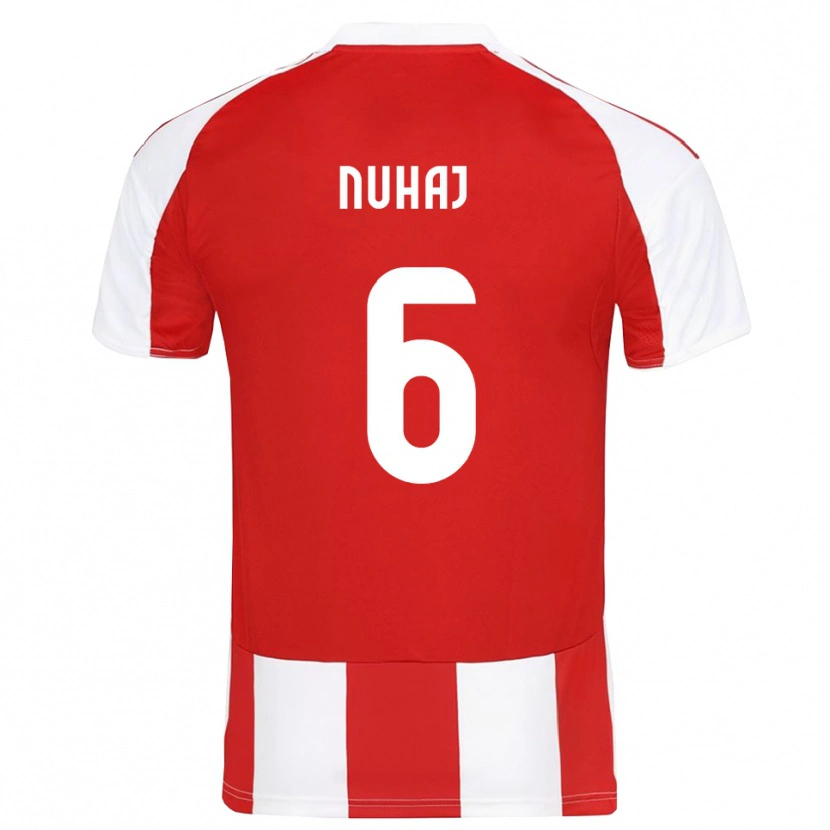 Danxen Barn Fabjano Nuhaj #6 Röd Vit Hemmatröja Matchtröjor 2025/26 Tröjor T-Tröja