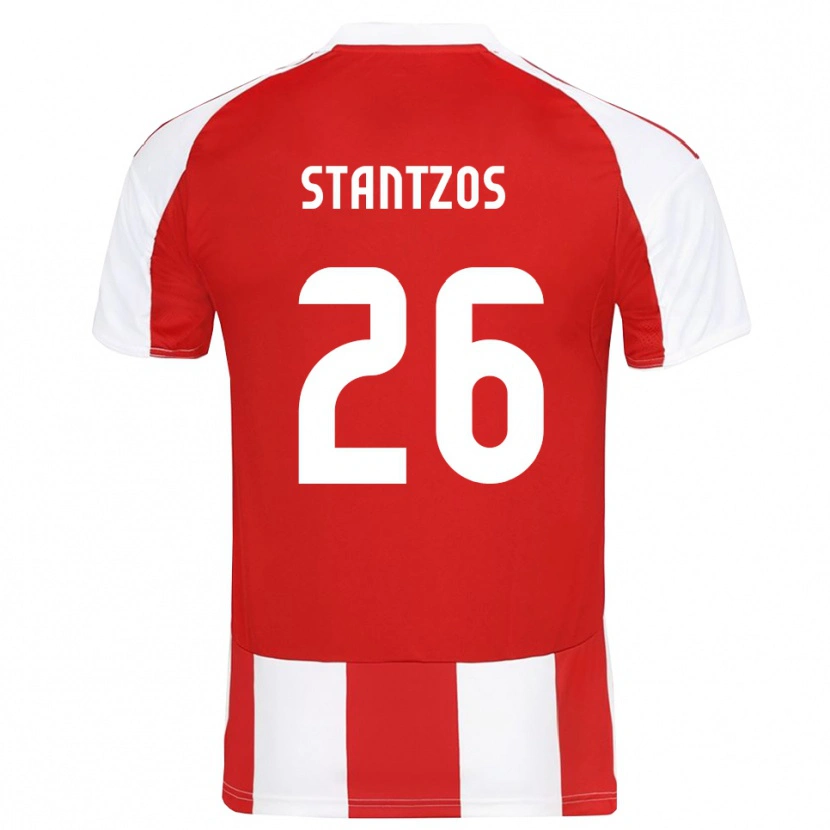 Danxen Barn Athanasios Stantzos #26 Röd Vit Hemmatröja Matchtröjor 2025/26 Tröjor T-Tröja